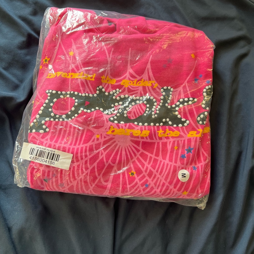 Pink spider pink punk hoodie